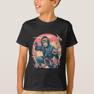 Camiseta Macaco de Karate Sakura Jiu-jitsu Mma Artes Marcia