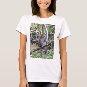 Camiseta macaco de macaque do rhesus 001a