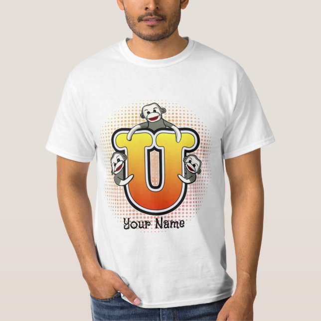 Camiseta Macaco de Meia com Monograma U (Frente)