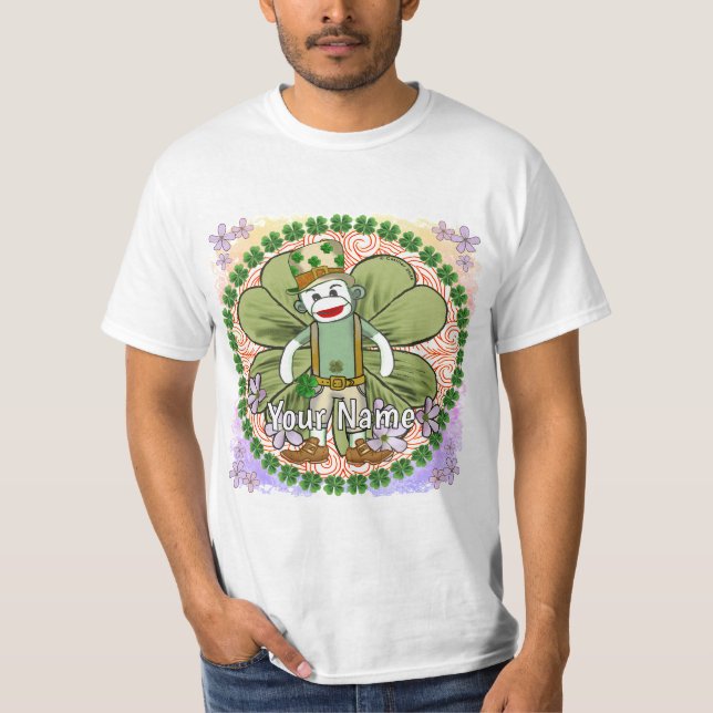 Camiseta Macaco de Meia Muito Irlandês (Frente)