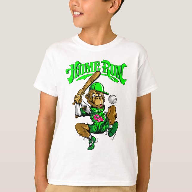 Camiseta Macaco de Rebatida de Beisebol (Frente)