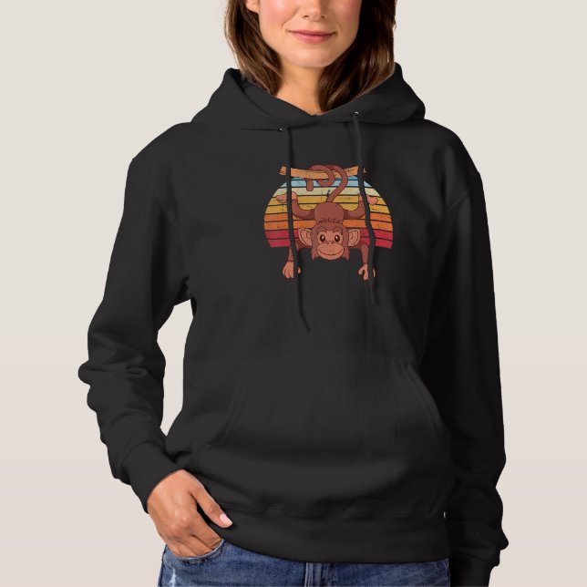 Camiseta Macaco de Zoológico de Chimpanzé Retrô   Macaco Fo (Frente)