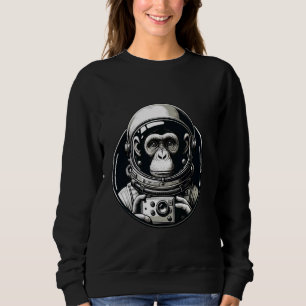 Camiseta Macaco do Astronauta Vintage no Espaço para Astron