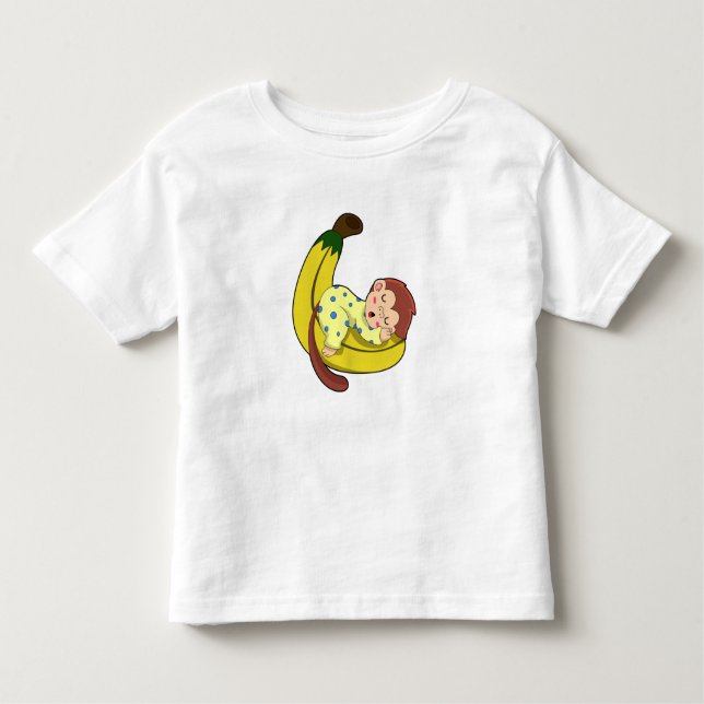 Camiseta Macaco dormindo de pijama (Frente)