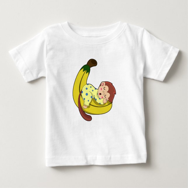 Camiseta Macaco dormindo de pijama (Frente)
