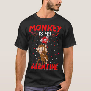 Camiseta Macaco É Meu Namorados Corações Adoram Macaco Vale