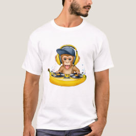 Camiseta Macaco em Barco de Banana – Kawaii Engraçado