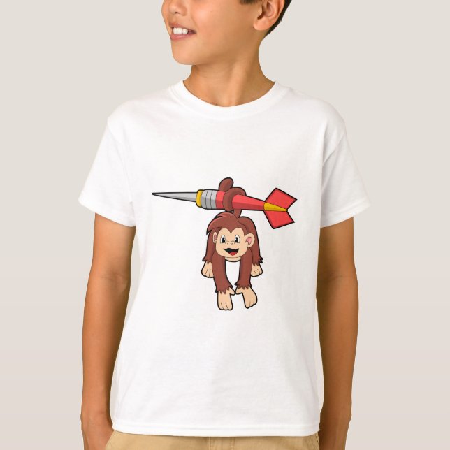 Camiseta Macaco em Dardos com Dardo (Frente)