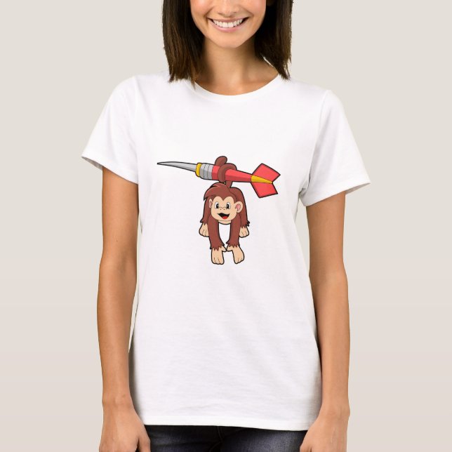 Camiseta Macaco em Darts com Dardo (Frente)