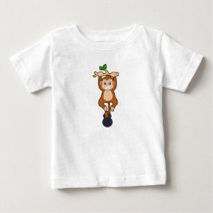 Camiseta Macaco em Fortalecimento com Dumbbell