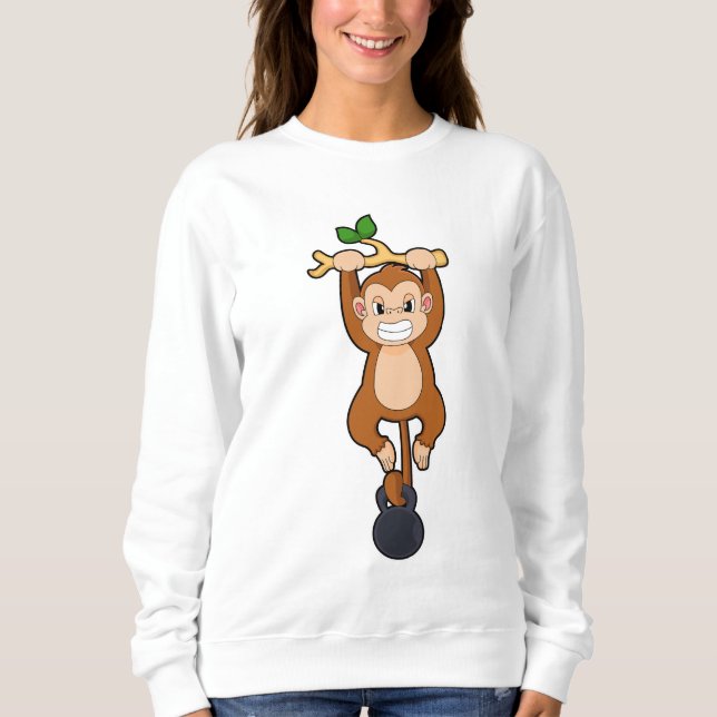 Camiseta Macaco em Fortalecimento com Dumbbell (Frente)