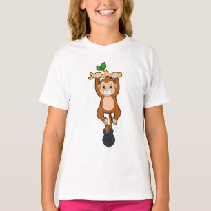 Camiseta Macaco em Fortalecimento com Dumbbell