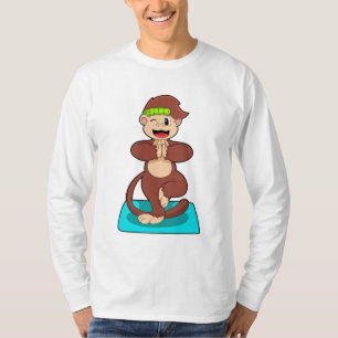 Camiseta Macaco em Yoga em pé