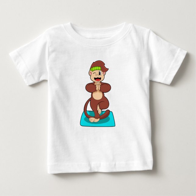 Camiseta Macaco em Yoga em pé (Frente)