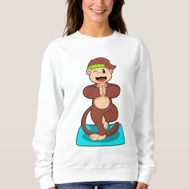 Camiseta Macaco em Yoga em pé (Frente)