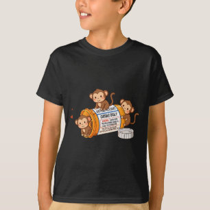 Camiseta Macaco Engraçado Antidepressivo Zoo Meninos Menina