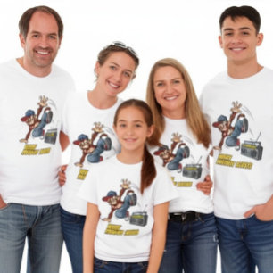 Camiseta Macaco Engraçado de Breakdance Dança Hip-Hop
