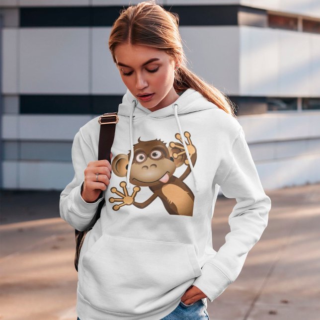 Camiseta Macaco Engraçado Mulher Hoodie (Criador carregado)