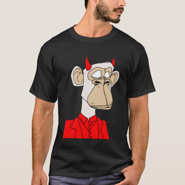 Camiseta Macaco Engraçado NFT de Humano Não Fungível Cripto (Frente)