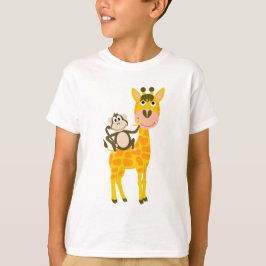 Camiseta Macaco engraçado que monta uns desenhos animados
