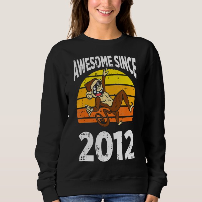 Camiseta Macaco Espetacular Desde 2012 10º Aniversário 10 A (Frente)