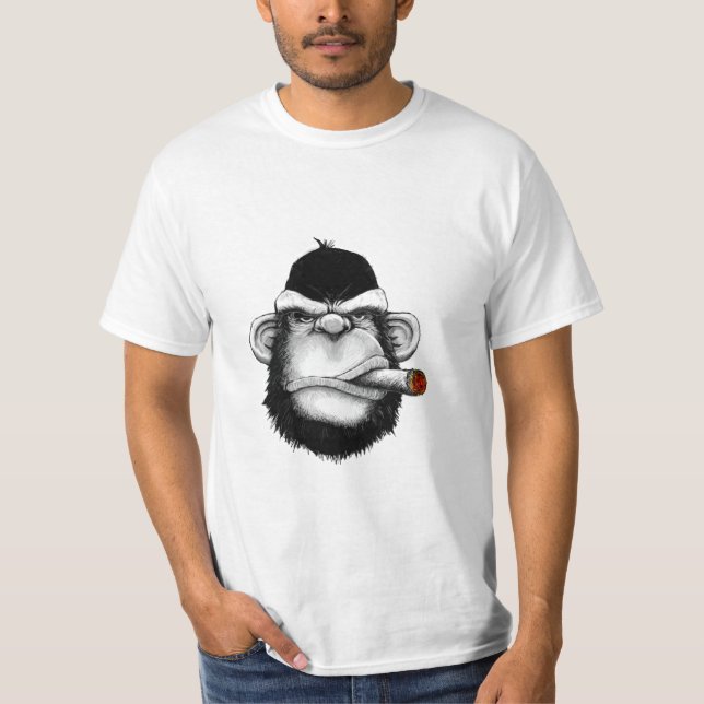 Camiseta Macaco está fumando (Frente)