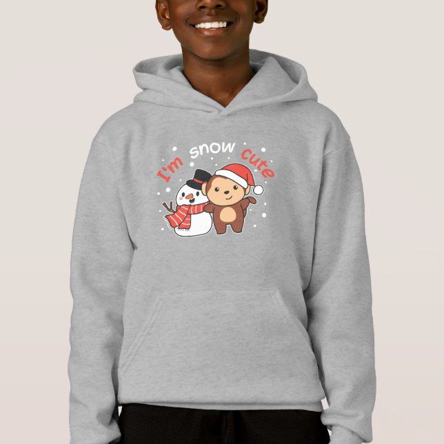 Camiseta Macaco Eu Te Amo Neve Muito Snowman Pun (Frente)