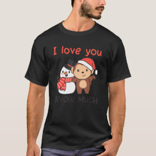 Camiseta Macaco Eu Te Amo Tanto Pun do Boneco de Neve