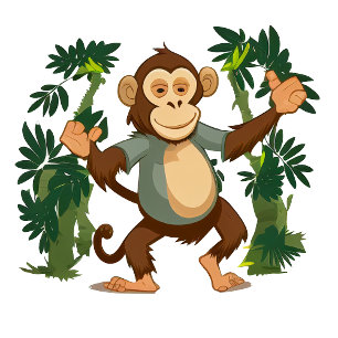 Camiseta Macaco Feliz