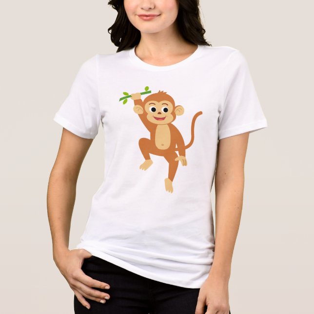 Camiseta Macaco Fofo com Bambu  (Frente)