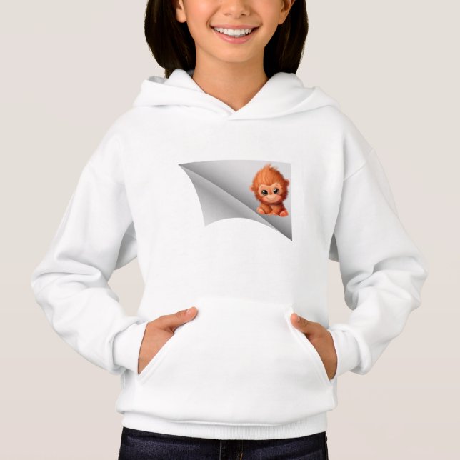 Camiseta macaco fofo debaixo do remendo (Frente)
