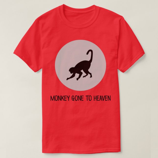 Camiseta Macaco foi para o céu preto (Frente do Design)