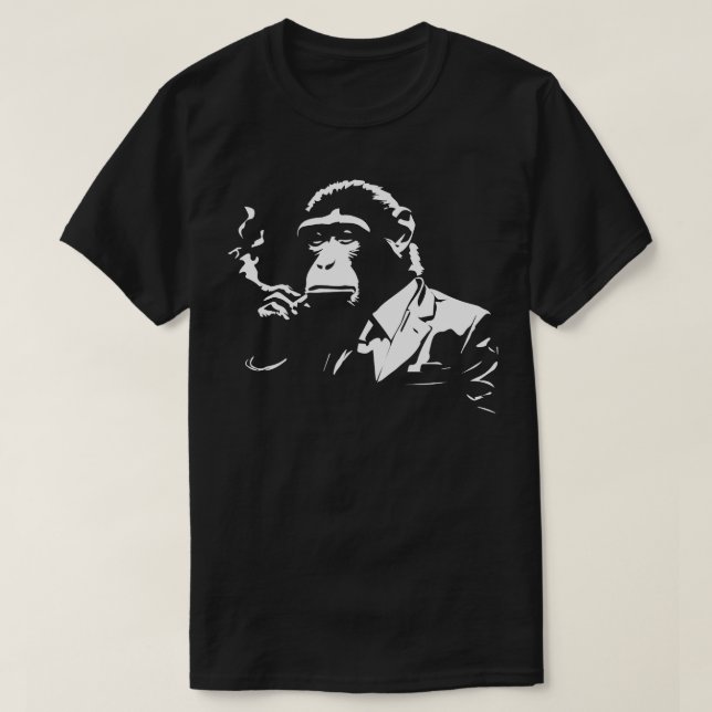 Camiseta macaco fuma (Frente do Design)
