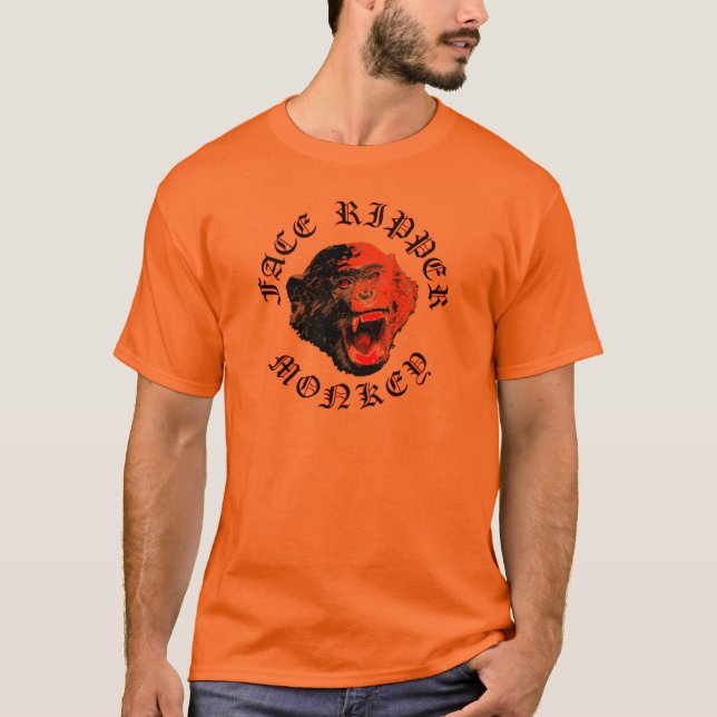 Camiseta Macaco "Gangsta " do estripador da cara (Frente)