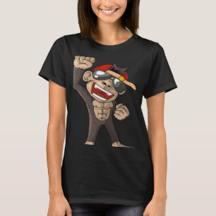 Camiseta Macaco-gato levanta o punho no ar
