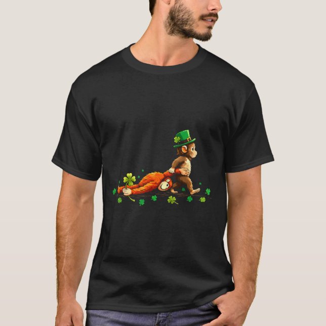Camiseta Macaco golpe meme pequeno brinquedo de soco dia de (Frente)