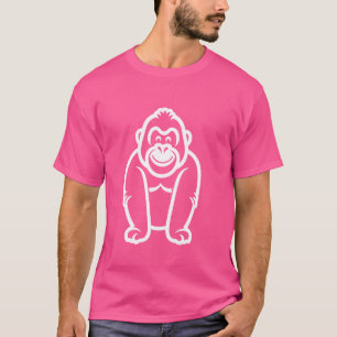 Camiseta Macaco Gorilla Animais lindos e mínimos gori simpl