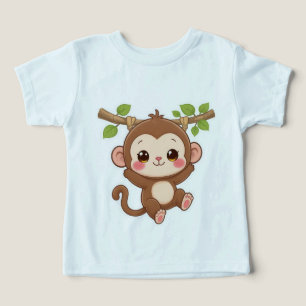 Camiseta Macaco Kawaii Cute