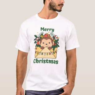 Camiseta Macaco - Letra de Natal - Macacos de Inverno