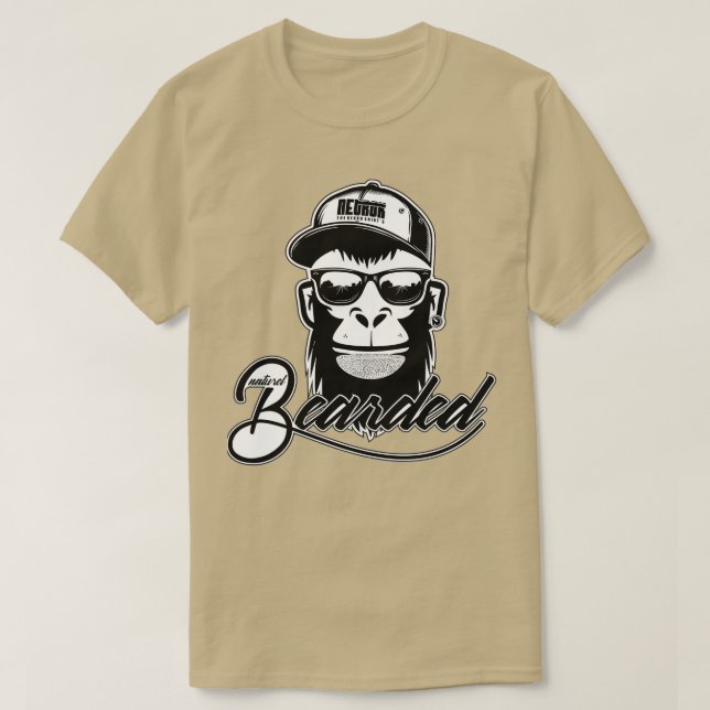 Camiseta Macaco Macaco 1 da Ape com barba (Frente do Design)