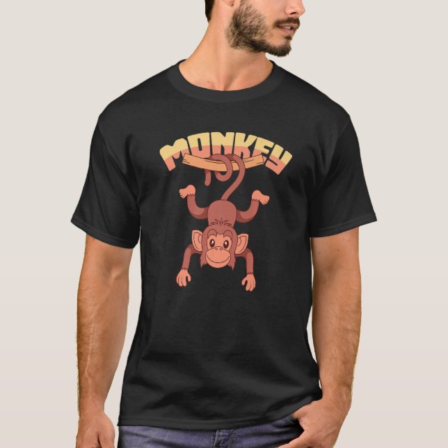 Camiseta Macaco Macaco Chimpanzé Macaco (Frente)