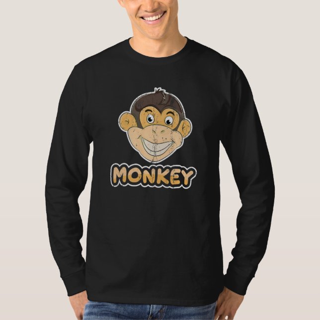 Camiseta Macaco Macaco Chimpanzé Macaco (Frente)
