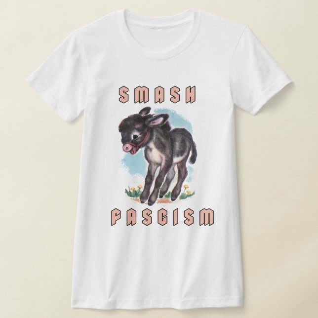 Camiseta Macaco-Macaco-Macaco-Pão-Esmagamento Fascismo (Postura )