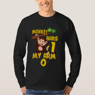 Camiseta Macaco-Macaco-Marrom Bares 1 Meu Braço 0 África Wi