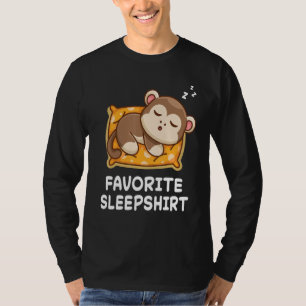 Camiseta Macaco Macacos Cochila Dormindo Dormir Pijama Pija