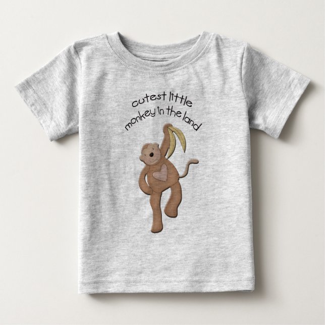 Camiseta Macaco Mais Fofo da Terra (Frente)