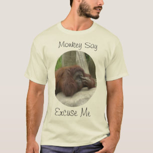 Camiseta Macaco me dê licença