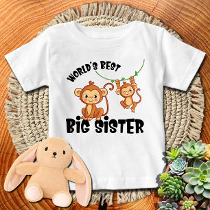 Camiseta Macaco - Melhor Irmã Mais Velha do Mundo