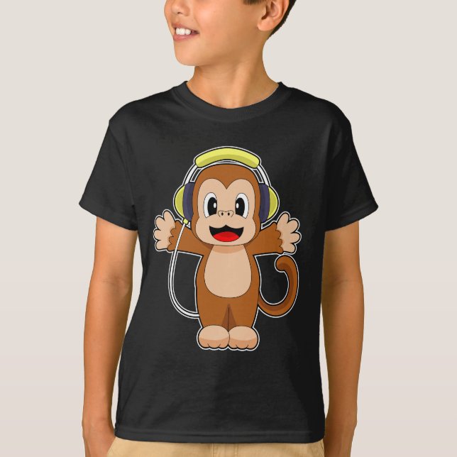 Camiseta Macaco Músico Ausente Músico (Frente)