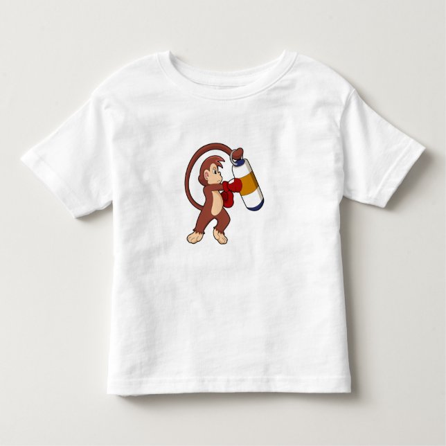 Camiseta Macaco na caixa com saco de punção (Frente)